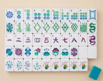 Juego de fichas de Mahjong americano de 160 piezas, juego de fichas de Mahjong americano turquesa, juego de Mahjong acrílico, Mahjong de viaje, regalo para juegos familiares