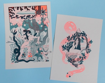 Eve Thinks Deeply - Riso Prints