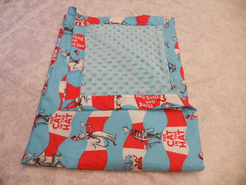 The Cat in the Hat Minky Baby to Toddler Blanket image 2