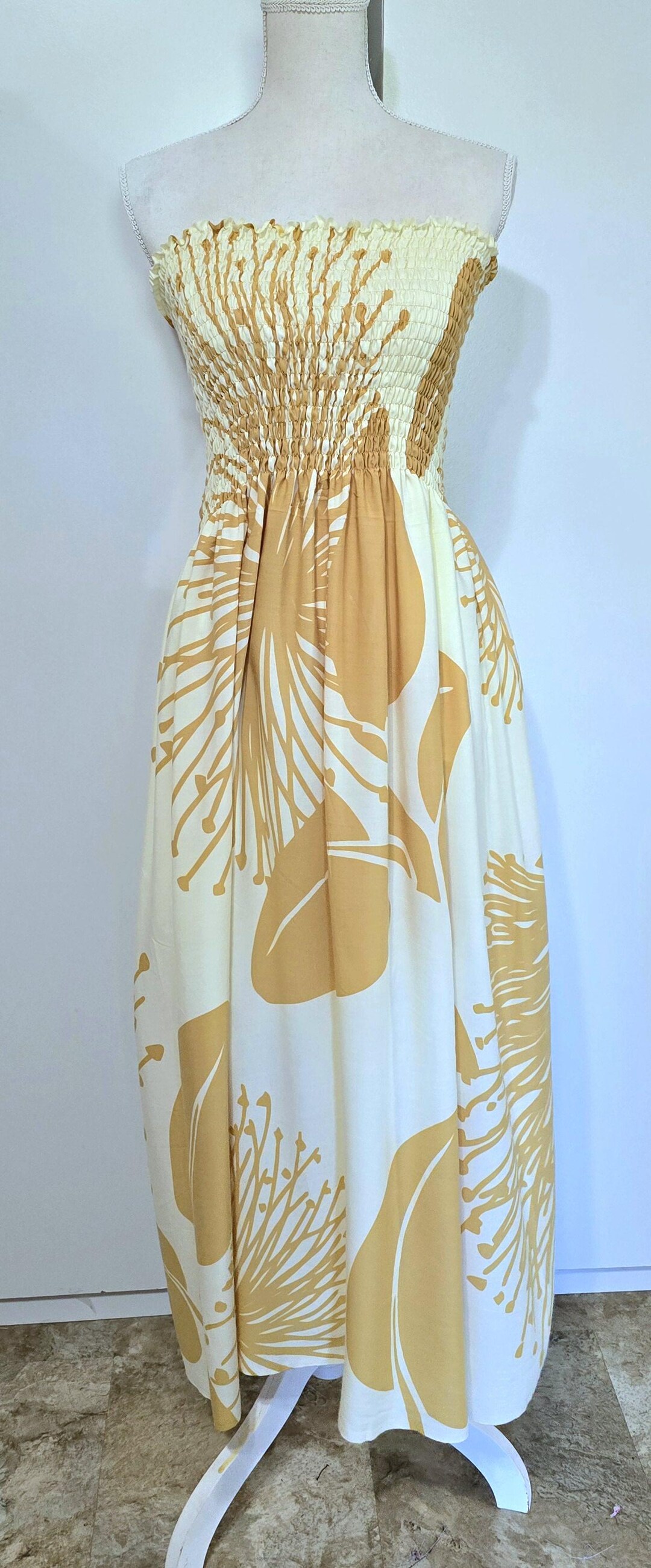 Hale Maxi Hawaiian Dress w/Cap Sleeves