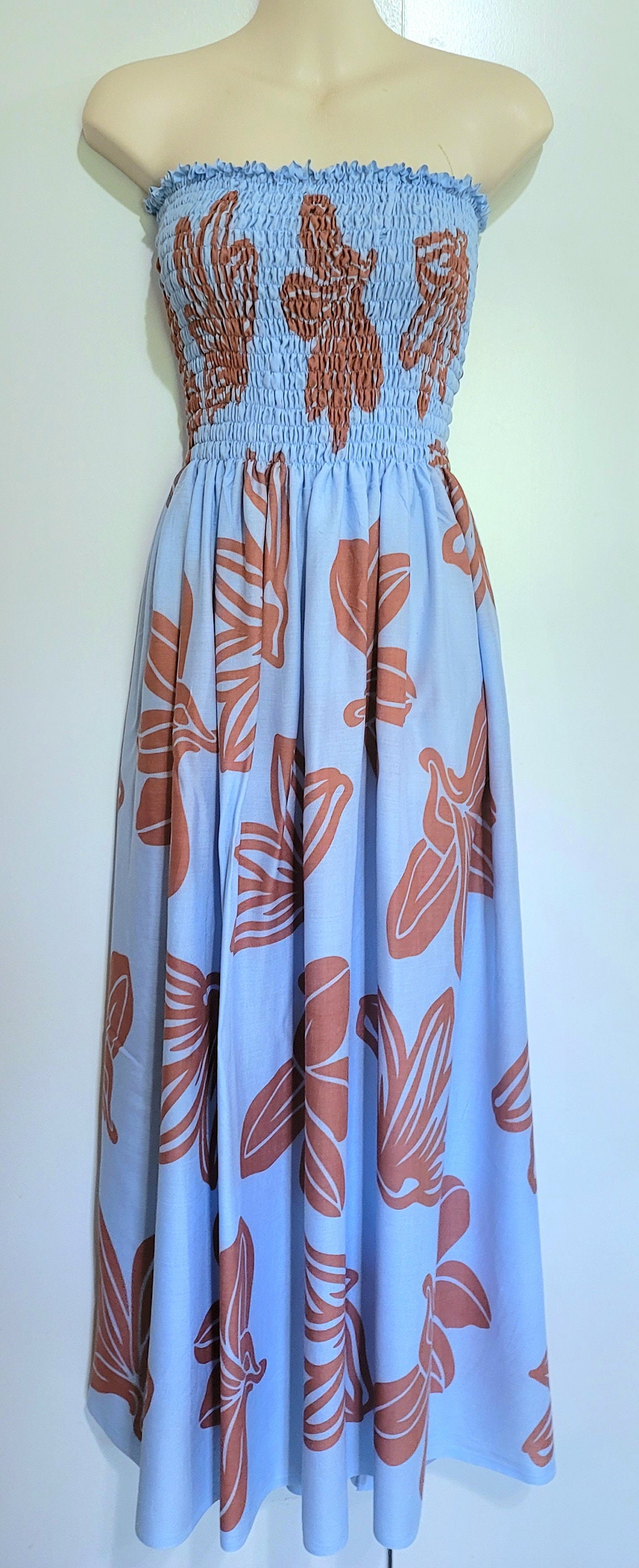 Strapless Tube Top Maxi Dress. Hawaiian Aloha Wear Etsy
