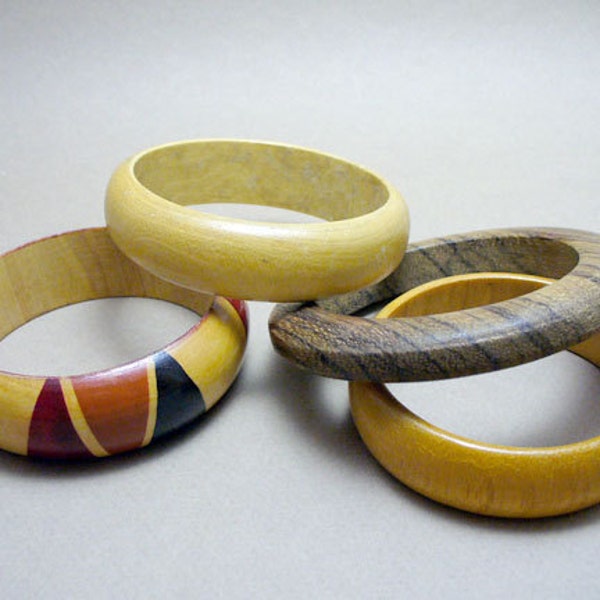 Vintage Wood Bracelet Lot