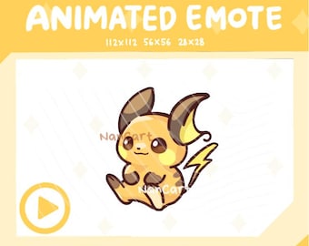 Emote animado de troleo estilo chibi rodante / Uso en Twitch y Discord
