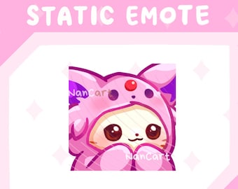 Emote Cómodo en Manta / Uso en Twitch y Discord / Gato Blanco / Manta Cálida y Feliz