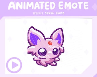 Emote de baile animado de gato meneándose / Gato morado RAVE, baile de Twitch y Discord
