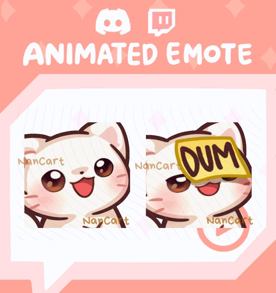 Animated DUMB Stick Notes Emote | Twitch Discord Funny Stream | White ...