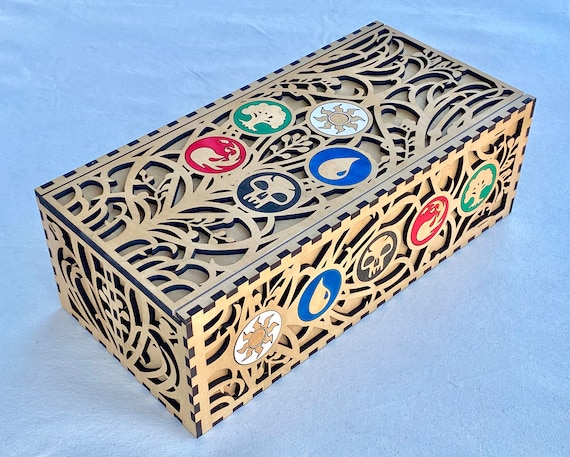 Deluxe Collectible Card Box - Two Rows - 1000 Card Capacity - Customizable  - Laser Cut on All Sides - Sliding Lid - MTG Cube - Etsy Australia