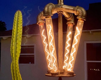 Enford Hanglamp | Steampunk rustieke industriële hangende loft verlichtingsarmatuur