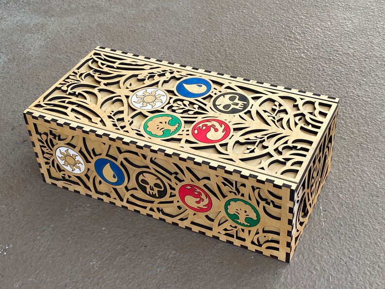 Deluxe Collectible Card Box Two Rows 1000 Card Capacity Customizable ...