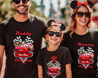 Disney Cars Birthday T-shirt, McQueen Birthday Boy Tee, Pixar Pit Crew Sweatshirt, Lightning Birthday Family Gift, Racing Car Birthday Trip