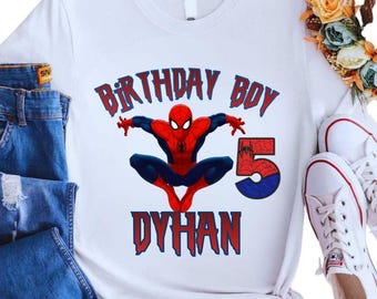 Spiderman Birthday Boy Shirt, Marvel Birthday Party Gift, Disney Kids Birthday Tee, Superhero Birthday Sweatshirt, Marvel Toddler Birthday