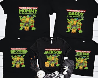 Teenage Mutant Ninja Turtles Birthday Family Matching Shirts