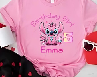 Stitch Birthday Girl Shirt, Custom In My Birthday Era Tee, Disneyland Trip T-shirt