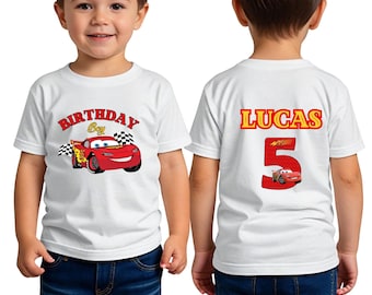 Disney Cars Birthday T-shirt, McQueen Birthday Boy Tee, Pixar Pit Crew Sweatshirt, Lightning Birthday Family Gift, Racing Car Birthday Trip