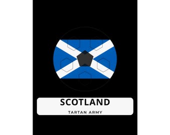 Scotland Soccer Poster 2026 | World Cup 2026 Scotland Poster | Tartan Army Football Fan Gift | Scotland Pride