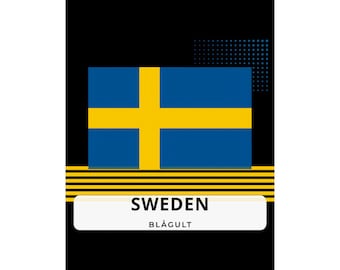 Sweden Soccer Poster 2026 | World Cup 2026 Sweden Poster | Blågult Football Fan Gift | Sweden Pride