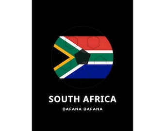 South Africa Soccer Poster 2026 | World Cup 2026 South Africa Poster | Bafana Bafana Football Fan Gift | South Africa Pride