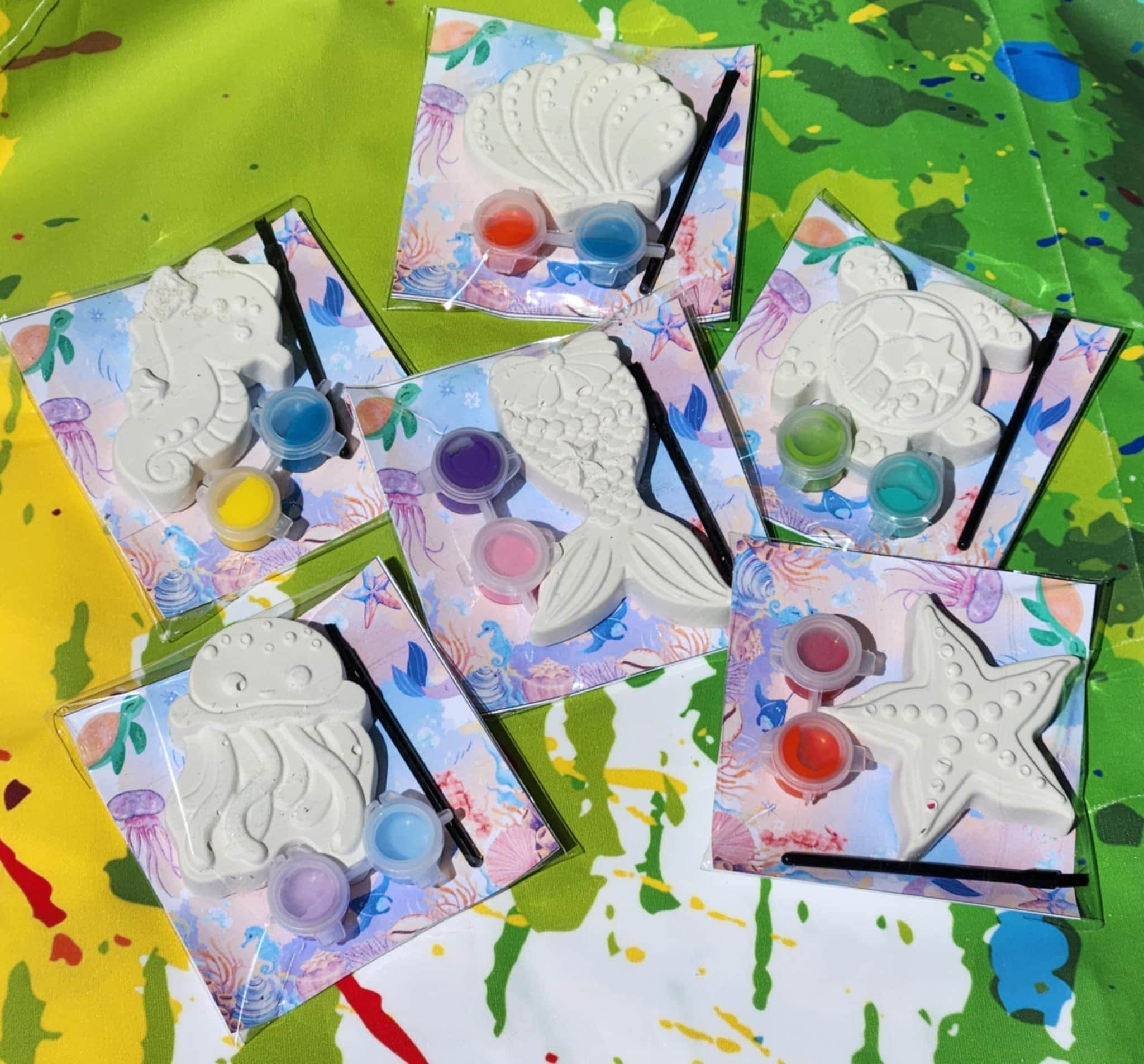 44 Easy Starfish Crafts for Kids 21 Girly Ocean Themed Paint Kits Under the Sea Party Favors DIY Kids…
