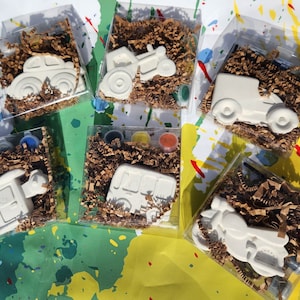 Auto, Planes, Tractor  Paint your own Kits , Party Favors, Crayon names, Crayons, Birthday party gifts