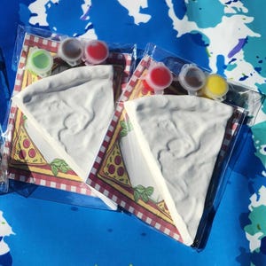 Pizza Party Plaster Paint Kits - Kids Party Favors or Birthday Activity - Pizza Party Favors - Kids Birthday Gifts - Thank you Favors image 1