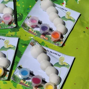Caterpillar Paint Kit Party Favors | Kids Birthday Craft Activity | DIY Painting Kit | Creative Party Favor Bags | Bug-Themed Party