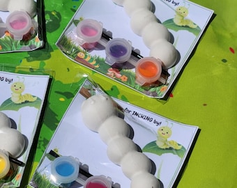 Caterpillar Paint Kit Party Favors | Kids Birthday Craft Activity | DIY Painting Kit | Creative Party Favor Bags | Bug-Themed Party