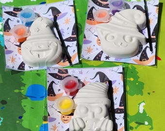 Halloween Paint Your Own Kits | DIY Kids Craft | Party Favors | Trick or Treat Gifts | Halloween Birthday Activity | Spooky Painting Set