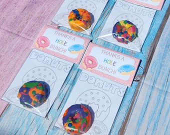 Donut Crayons with Coloring Kit | Doughnut Party | Classroom Handouts | Thank you Favors | Fillers | Kids Coloring Kit