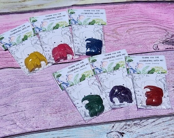 Elephant Crayon Party Favors – Kids Birthday Favors – Animal Party Goodie Bag Gifts – Non-Toxic Crayons – Zoo Theme – Class Party Favor