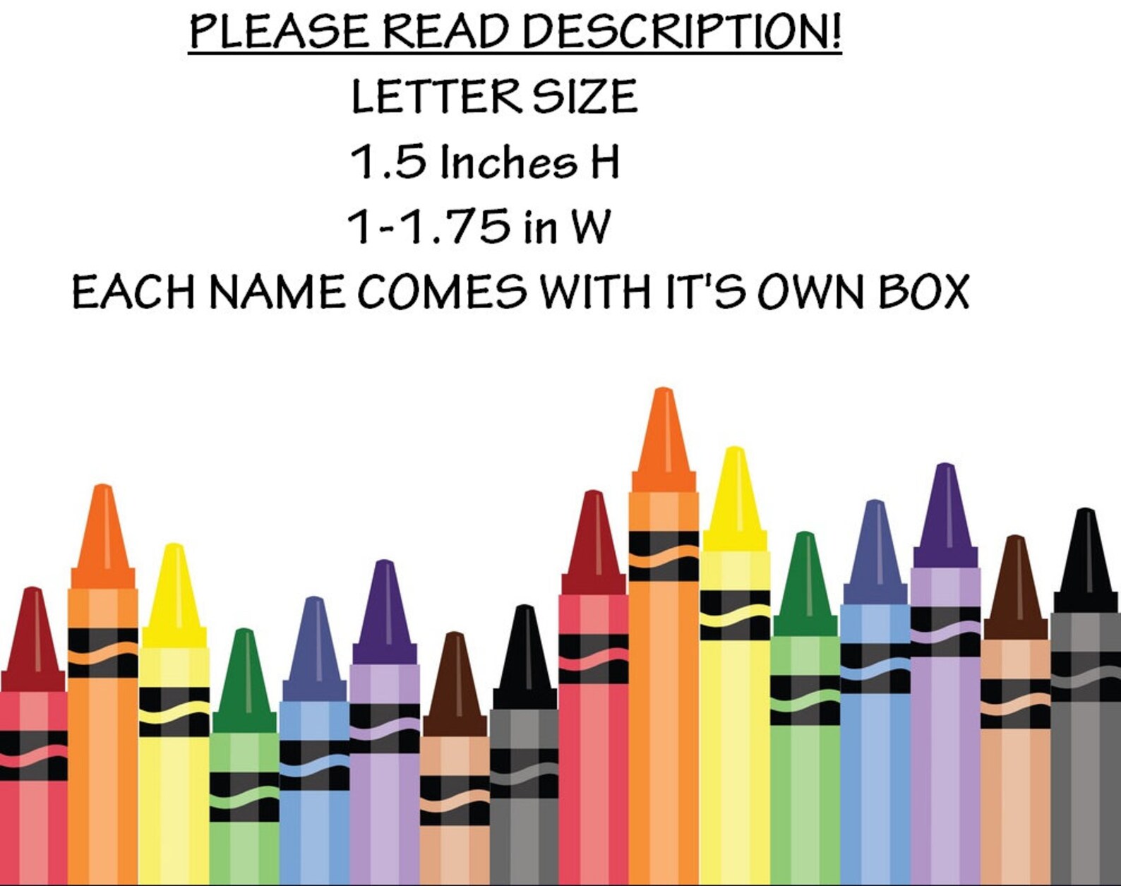 Personalized Crayon Names Party Favors Stocking Stuffers Etsy