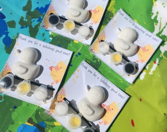 Duck Paint Kit – Ducky Party Favors – Splashing By Thank You Gift – Kids DIY Art Kit – Goodie Bag Filler – Birthday Party Activity
