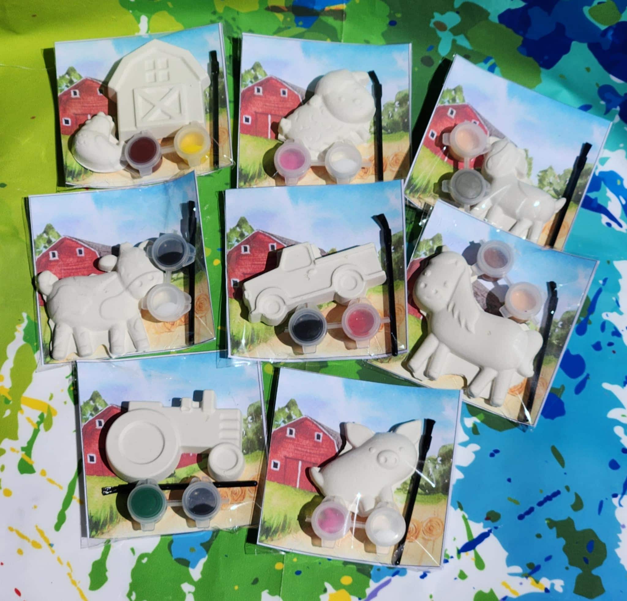 Farm Animal Plaster Paint Kits DIY Kids Craft Birthday Party Favors…