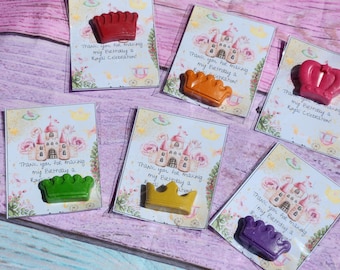Princess Fairy Tale Party Favors | Magical Crayon Set | Birthday Party Gifts | Castle & Crown Crayons | Party Like a Princess Theme