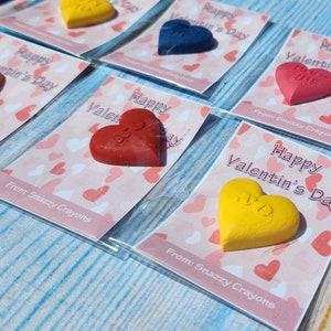 Conversation Heart Valentine Crayons with Card l Valentine Day Favors l Classroom Handouts l Kids Valetines Day Cards  l Personalized Cards