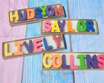 Personalized Crayon Names, Party Favors, Stocking Stuffers, Easter Basket - SOLID COLORS