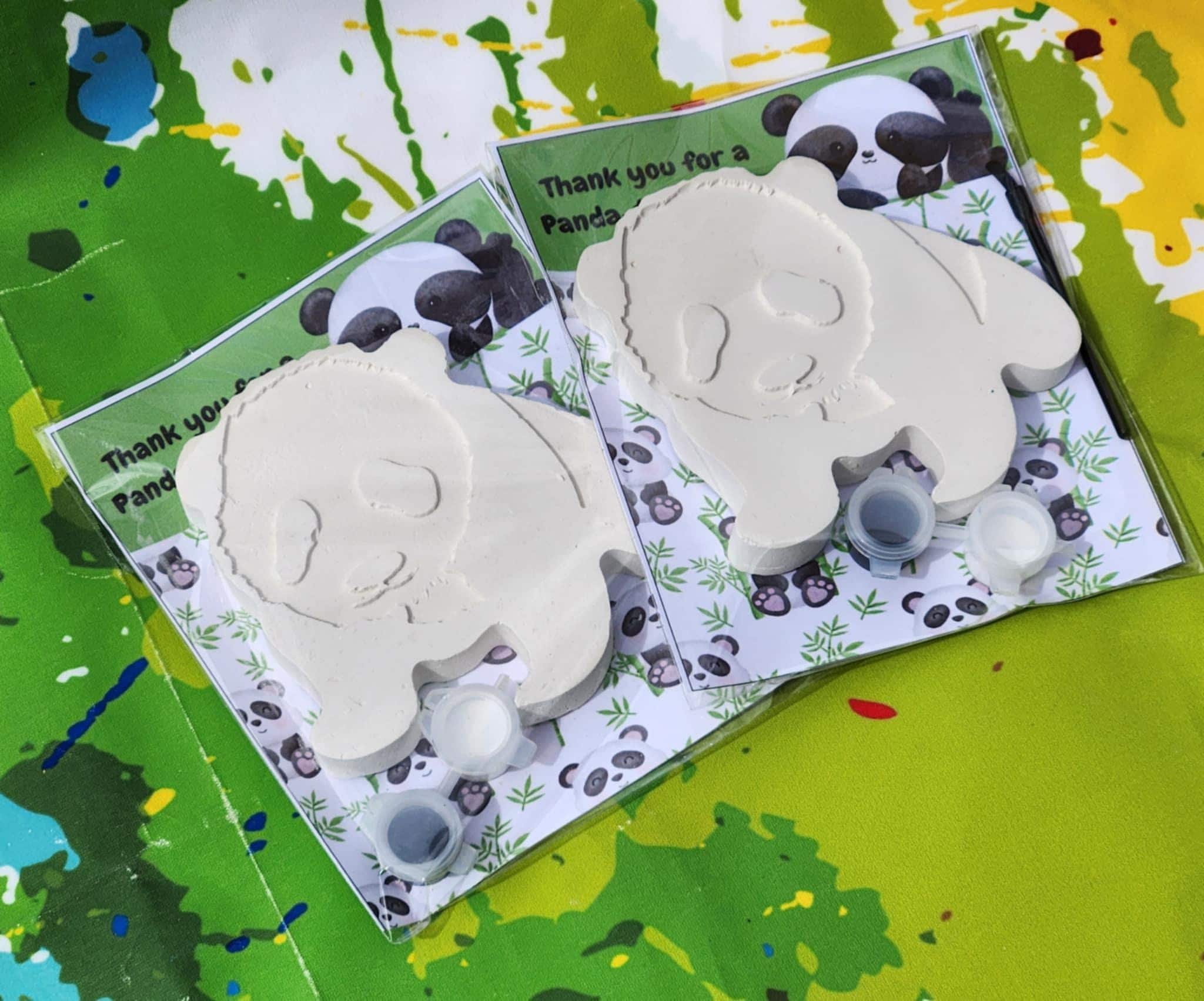 31 Cute and Easy Panda Crafts for Kids They Are Sure to Love 15 Panda Plaster Paint Kits l Panda party Favors Cute Kids Art Activity…