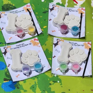 Dog Bone & Paw Paint Kits for Kids | Puppy Party Favors | Dog Birthday Goodie Bags | DIY Craft Kit | Non-Candy Kids Activity