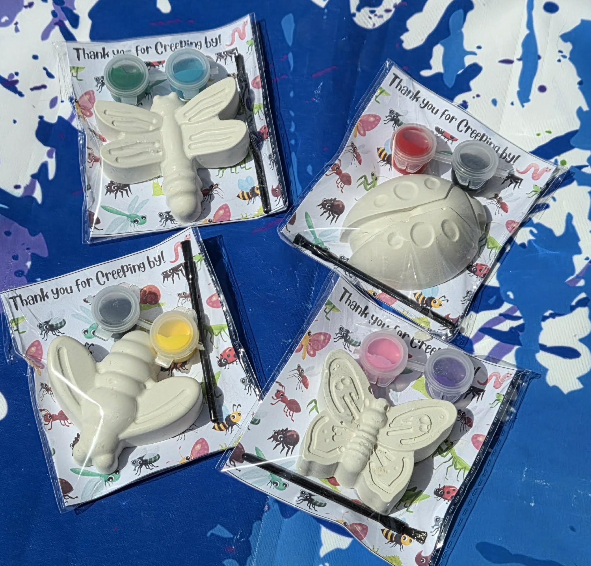 Plaster Insect Kit Bug Paint Kit Favor • Insect Kids Craft Activity • Spring Garden ...