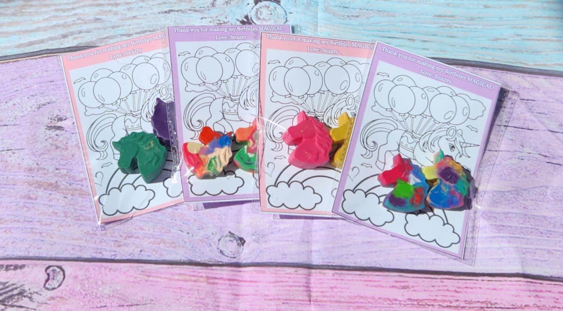 Unicorn Party Favors | Unicorn Crayons With Coloring Card | Birthday ...