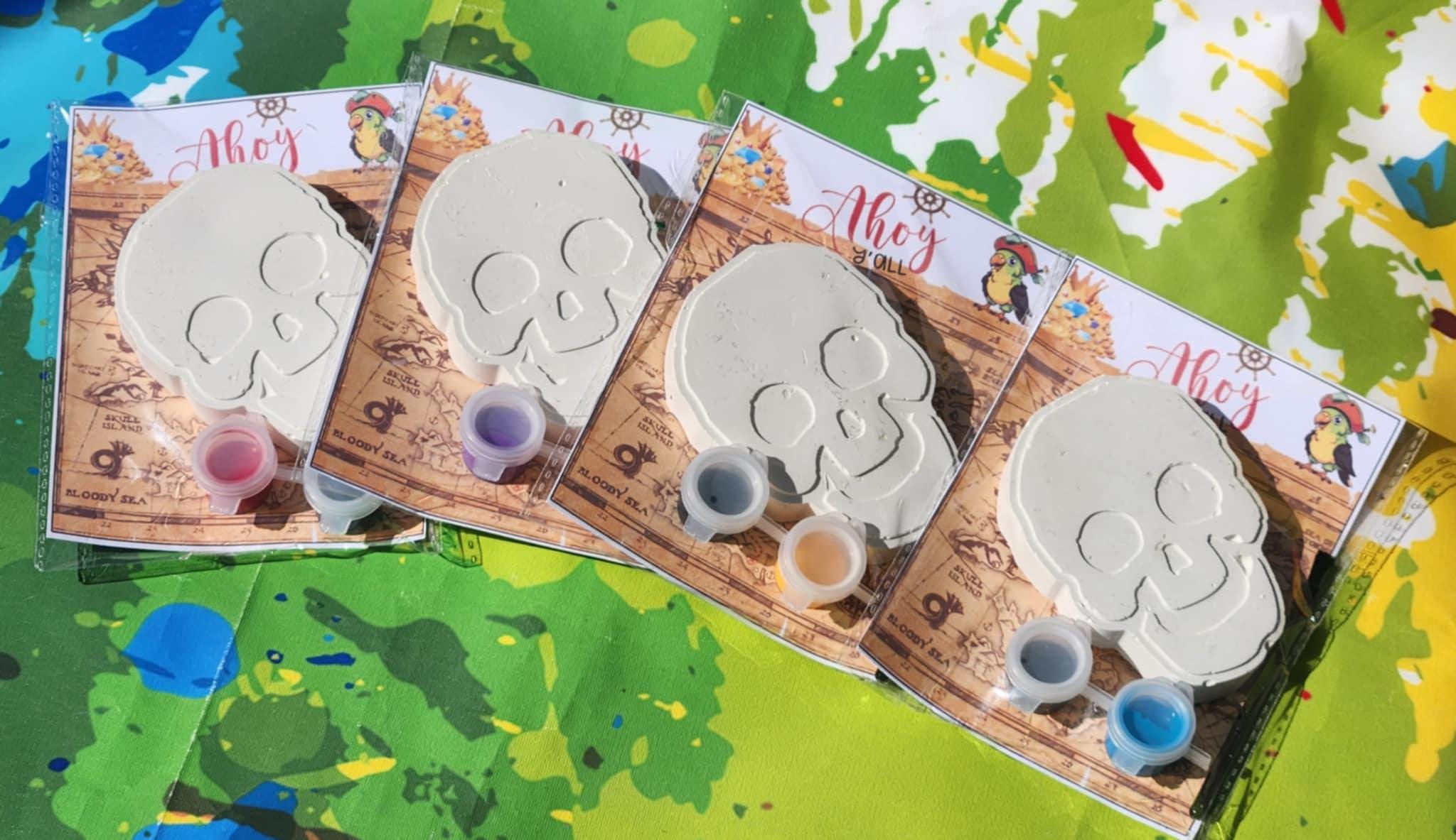 Skull Paint Party Favors for Kids DIY Pirate Craft Kit Birthday Activity