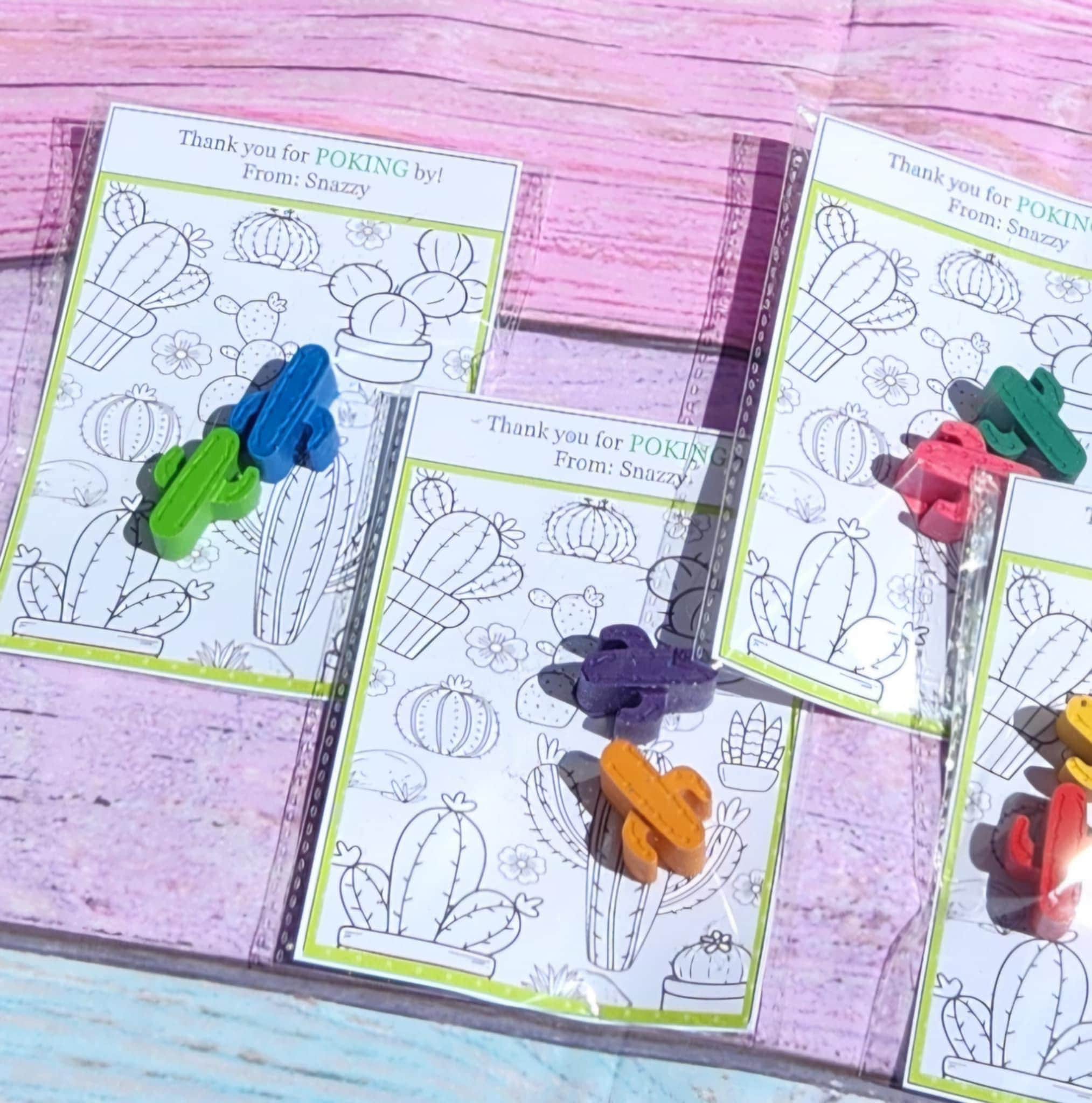 Cactus Mini Party Favors Fiesta Birthday Crayon Kits Cactus Coloring…