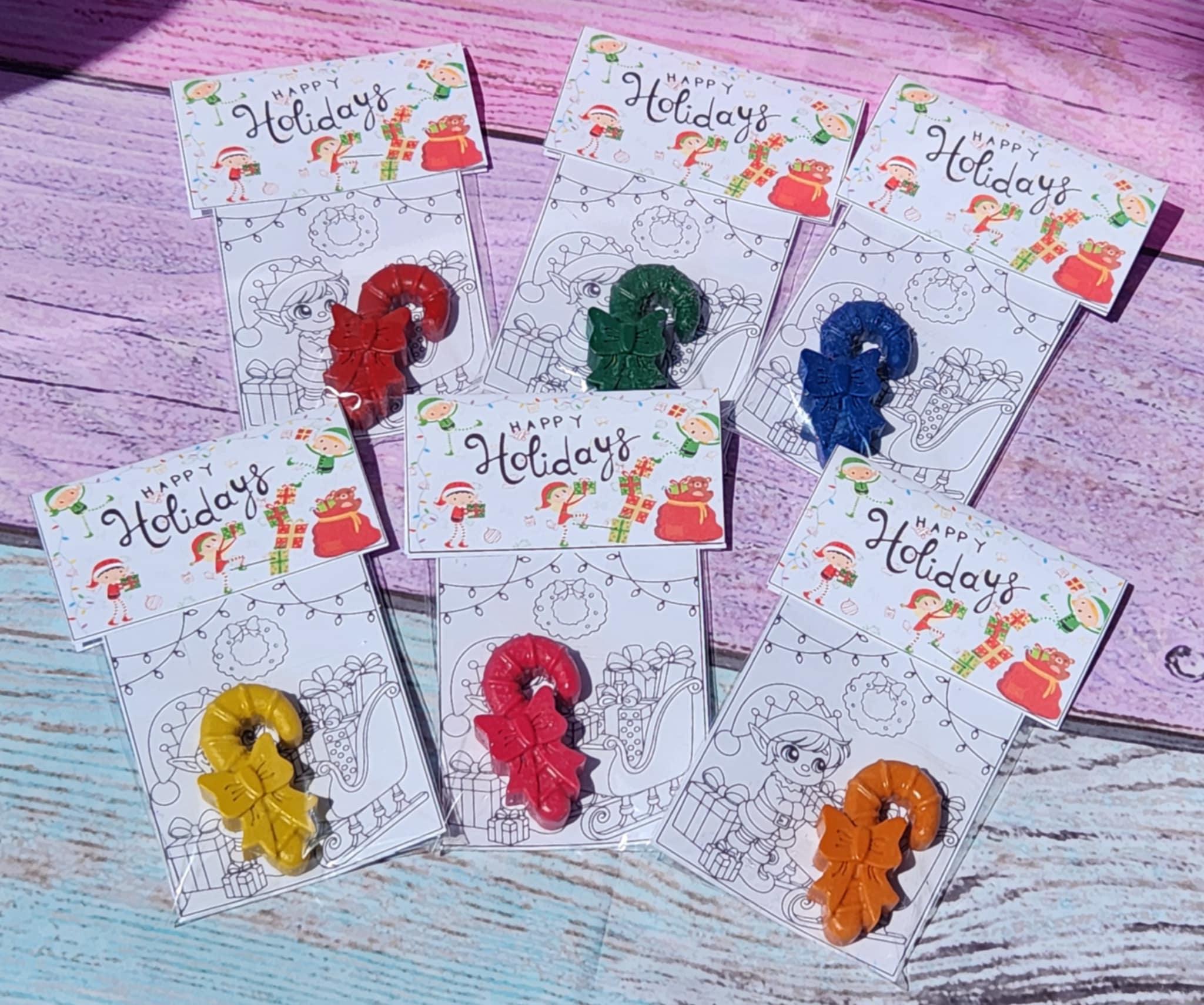 Elf Coloring Kit with Candy Cane Crayons - Christmas Party Favors -…