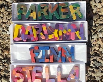 Personalized Crayon Names, Party Favors, Stocking Stuffers, Easter Basket - YOU PICK COLORS