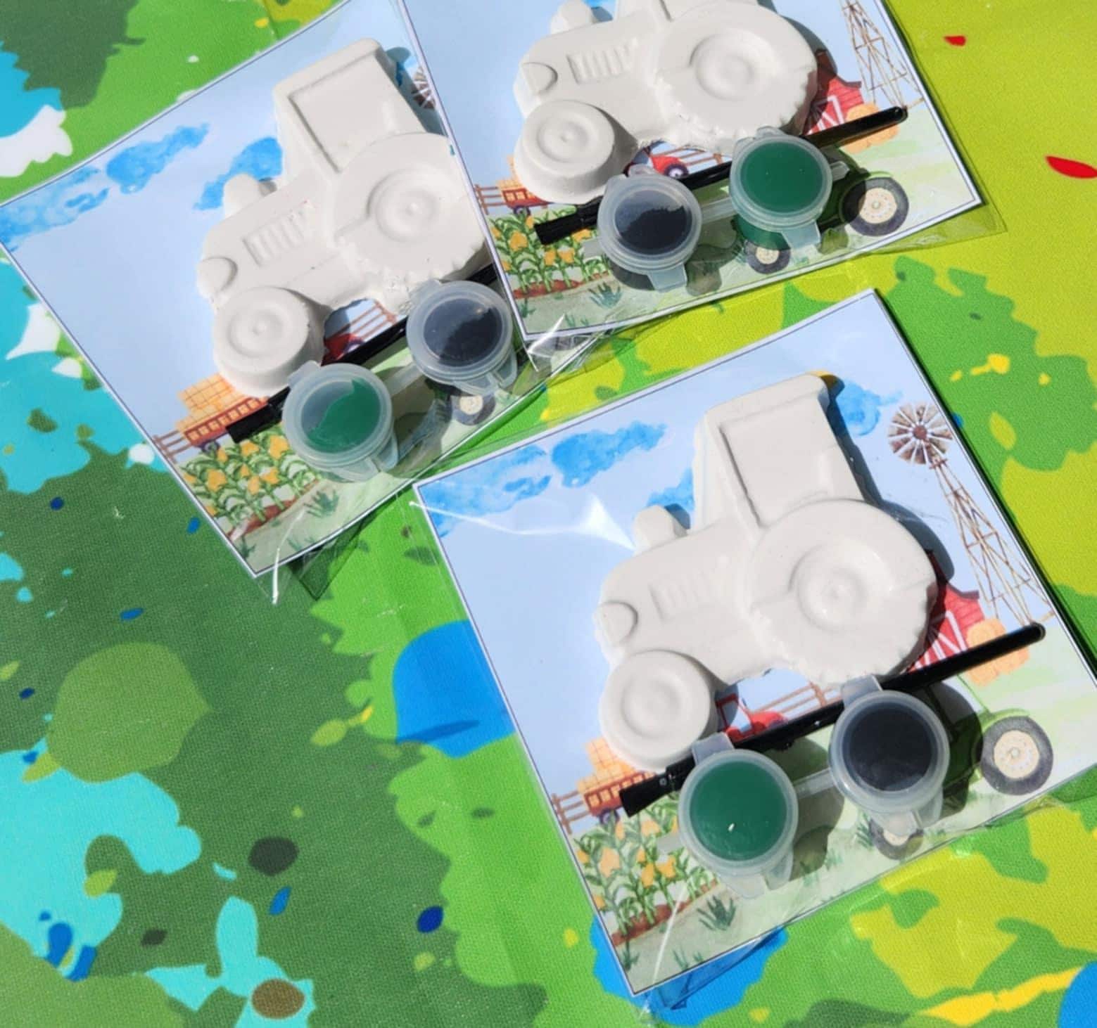 Tractor Mini Paint Your Own Kit, Farm Party Favor, Barnyard Birthday…