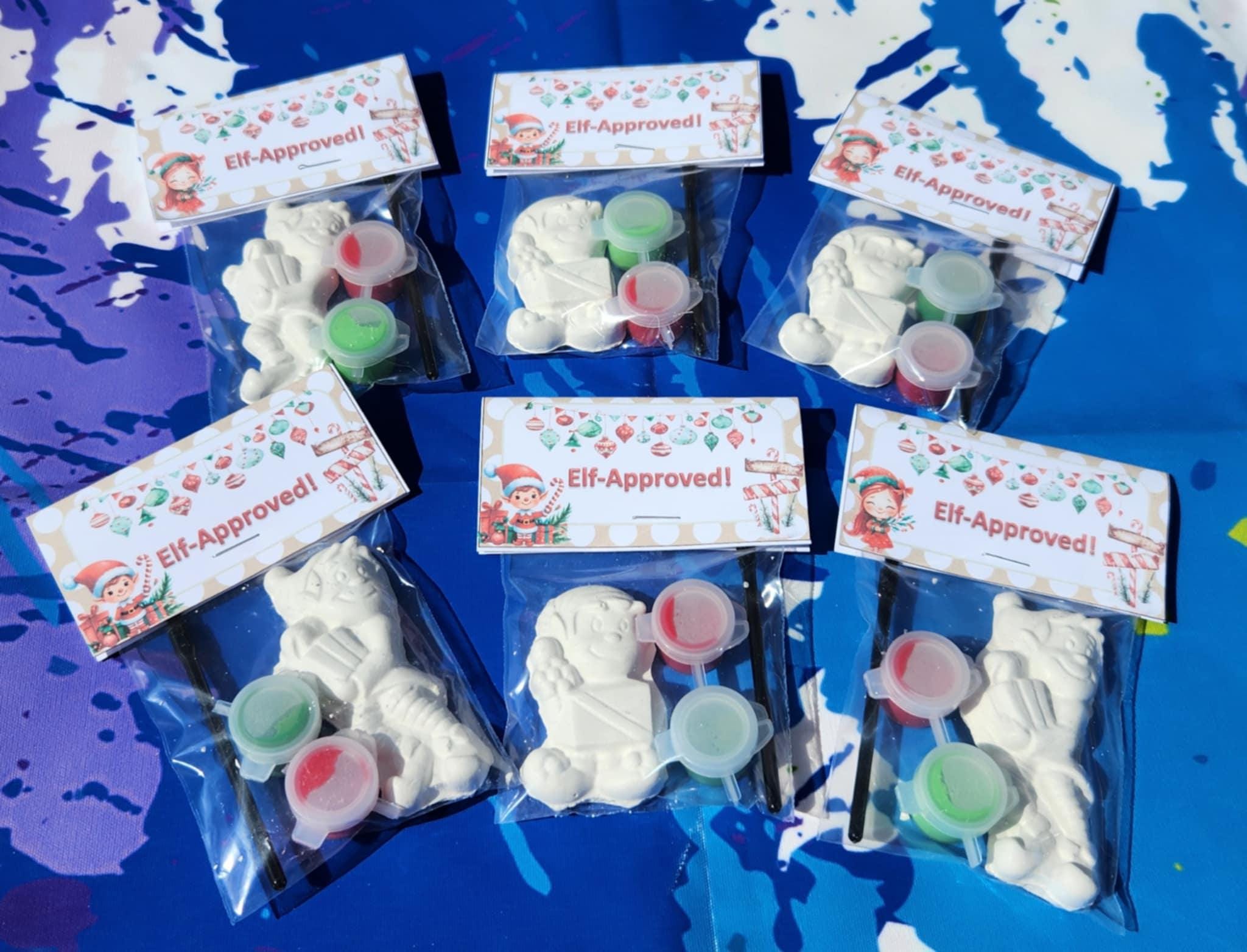 Little Elf Christmas Plaster Paint Kits Party Activity Kids Craft…