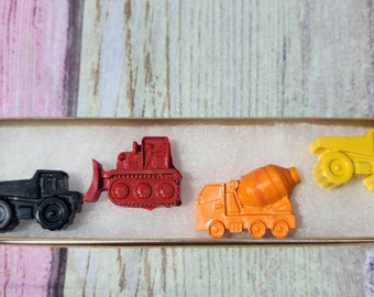 Construction Truck Themed Crayons - Box Set - Party Favors - Dump Truck Party