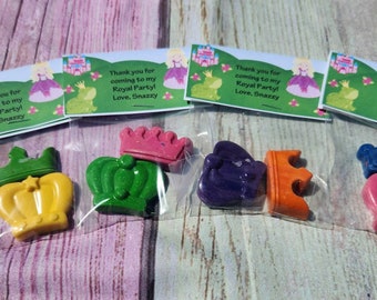 Royal Princess Theme Party Favor,  Crayon names, Crayons, Birthday Party Favors, Party Like A Princess Birthday