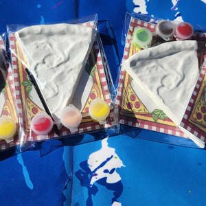 Pizza Party Plaster Paint Kits - Kids Party Favors or Birthday Activity - Pizza Party Favors - Kids Birthday Gifts - Thank you Favors image 4