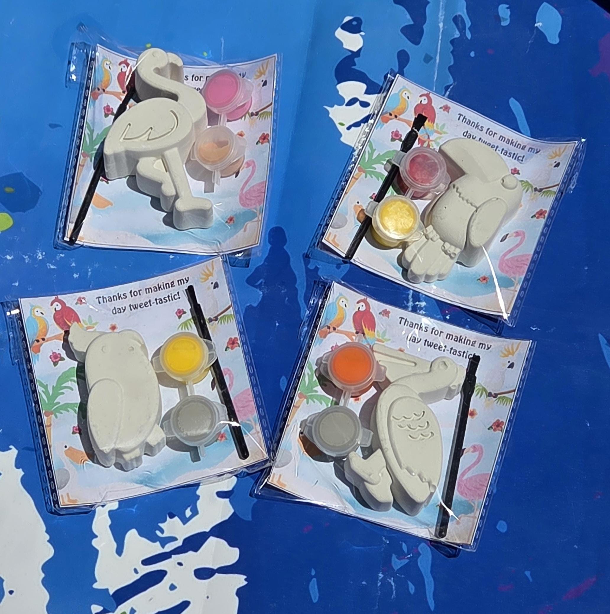 30 DIY Beach Crafts For Kids Perfect On Sunny Days 25 Tropical Bird Paint Kit
