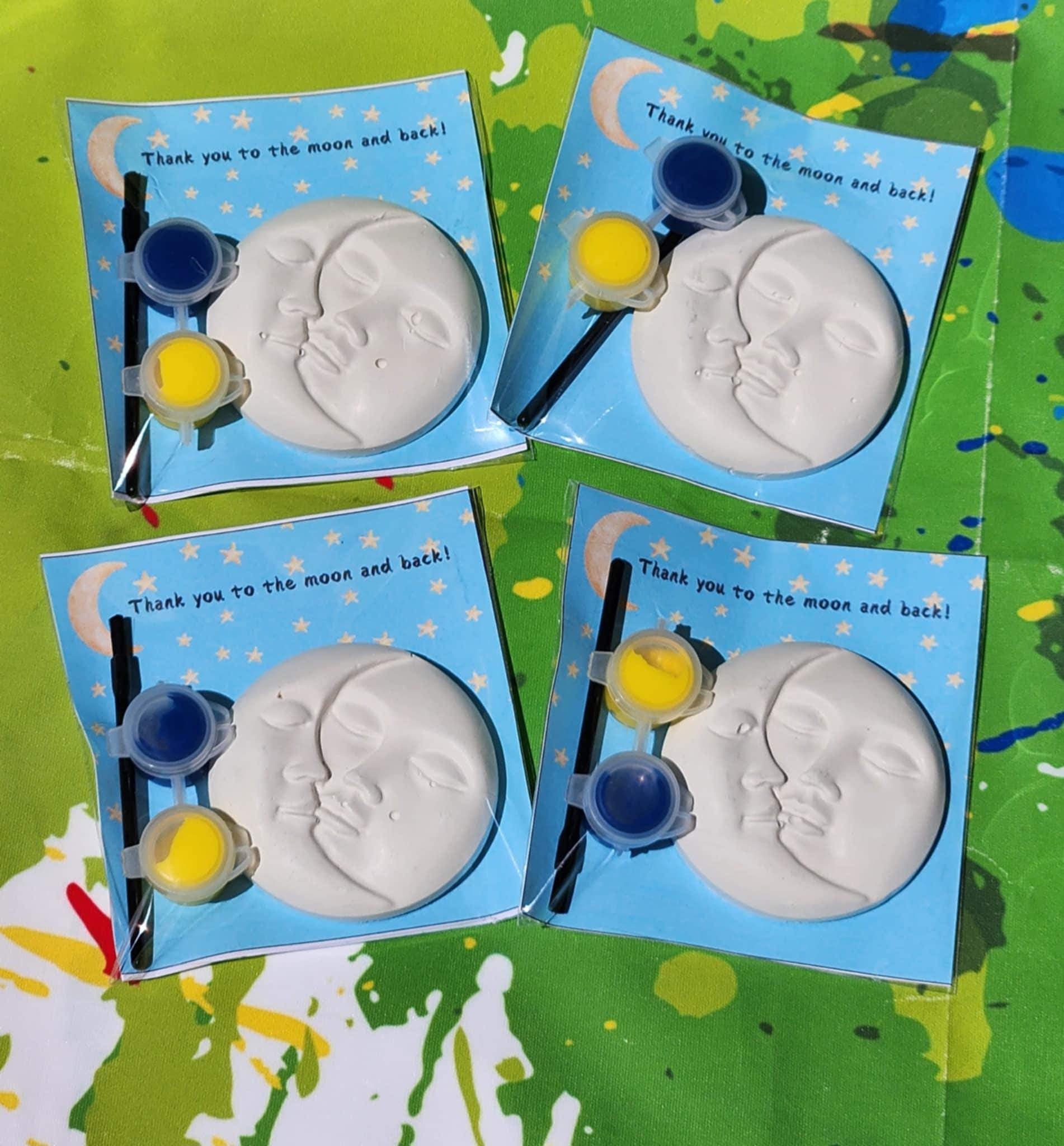 Moon Paint Kit Party Favor - Kids Birthday Craft - DIY Moon Plaster…